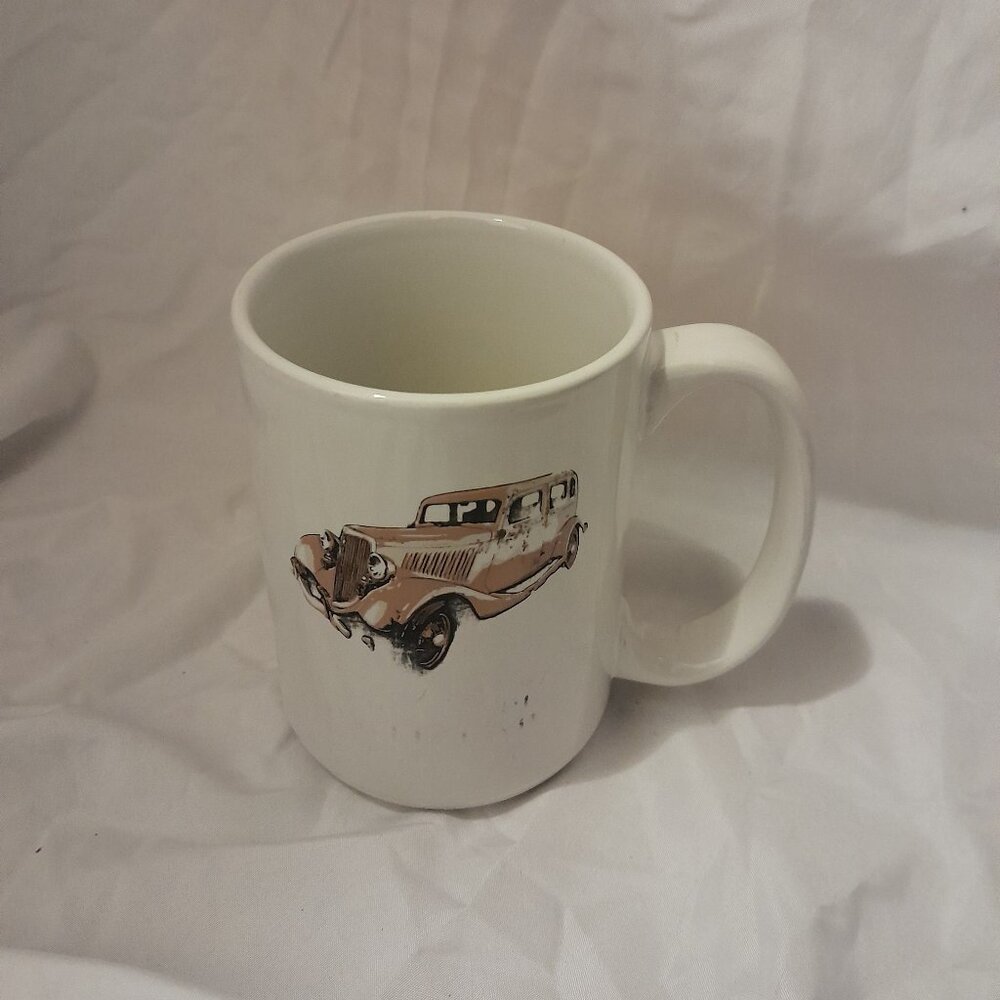 Vintage 1934 Ford Victoria Classic Car Coffee Mug - 1980s Retro Street Rod